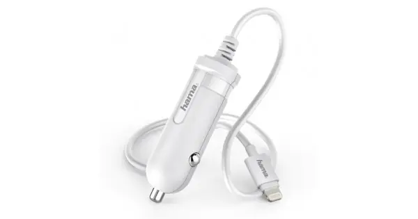 Comandă acum Incarcator auto HAMA pentru iPhone 2.4A, Lightning, Alb