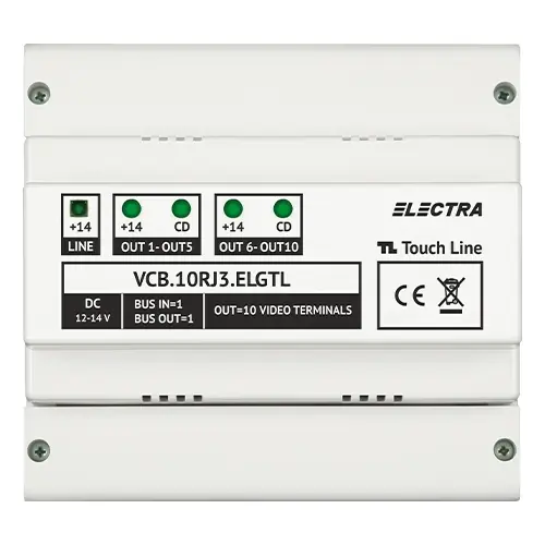 Doza derivatie video 10 iesiri pentru EXPERT, G3 - ELECTRA VCB.10RJ3.ELGTL Disponibil imediat