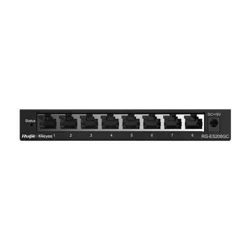 Switch 8 porturi RJ45 Gigabit, L2 Cloud Management - Ruijie RG-ES208GC Reducere