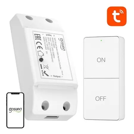 Comutator inteligent WiFi Gosund SW20 10A + telecomandă, Tuya Ofertă limitată