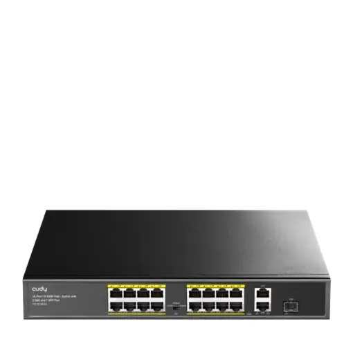 Doar azi CUDY 16-Port 10/100M PoE+ Switch 2 Gigab