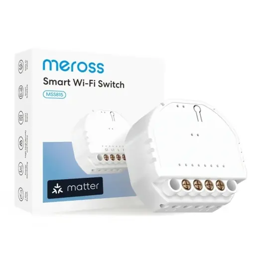 Comutator inteligent Wi-Fi Meross cu monitor de energie încorporat, MSS815MA Super ofertă