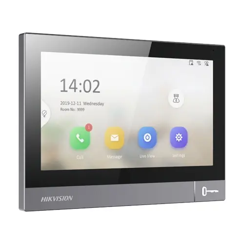 Monitor videointerfon TCP/IP, IPS LCD 7 inch touch screen, WiFi, PoE, Alarma IN - HIKVISION DS-KH8381-WTE1 Livrare expres