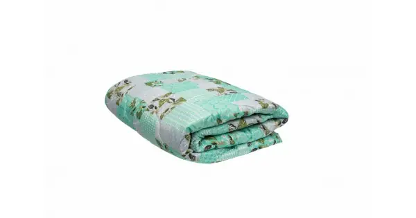 Pilota Matlasata Green Flowers Somnart, 200X220 Cm, Microfibra, Umplutura 250 G/mp Preț redus