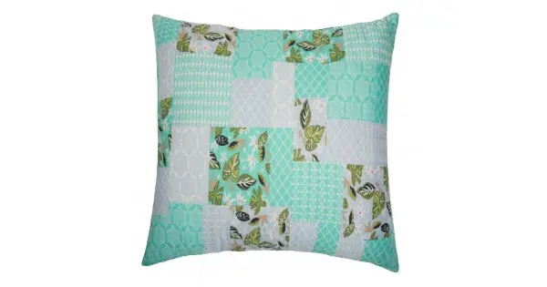 Ieftin Perna Somnart Green Flowers, 70X70 Cm, Microfibra