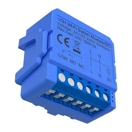 Reduceri Comutator de releu inteligent WiFi 1 canal cu contact DC fără tensiune Avatto WSM16-DC-1