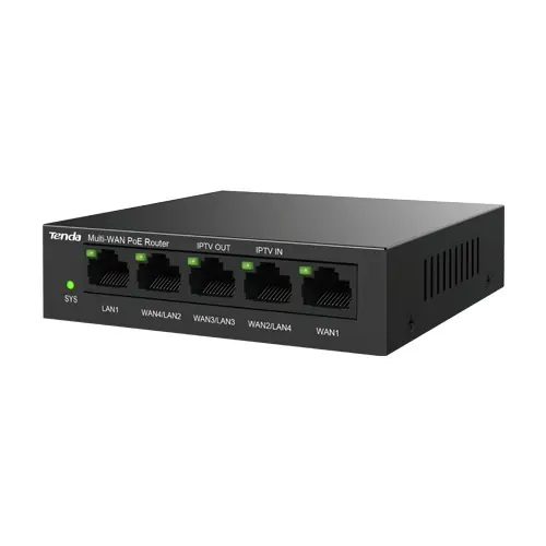 Router 5 x RJ45 1G (4 x PoE Out 802.3af/at), Multi-WAN, Cloud Managed - TENDA G0-5G-PoE Disponibil imediat