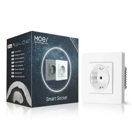 Priză inteligenta Zigbee EU 16A și monitorizare a puterii Moes Retur ușor