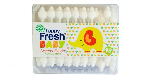 Betisoare De Urechi Pentru Bebelusi Si Copii, Happy Fresh Cotton Buds, Cutie 60 Buc Bestseller