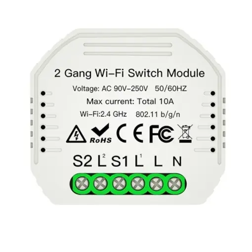 Comutator dublu Wi-Fi TUYA Mini Livrare rapidă