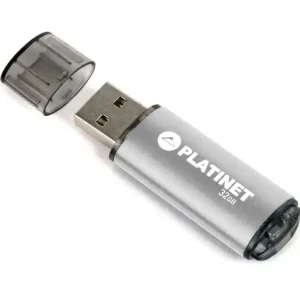 Bestseller Memorie USB 2.0 Platinet, 32Gb, X-Depo 42970, cu capac, argintie