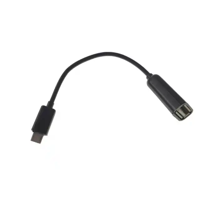 Cablu adaptor OTG USB 2.0 mama la microUSB tata,10 cm, negru Promoție