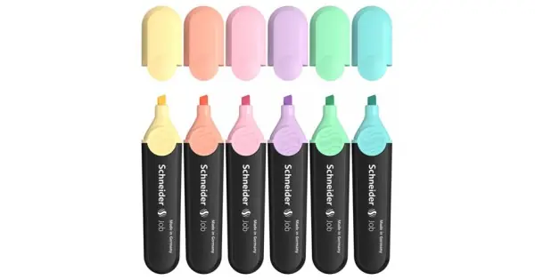 Set 6 Evidentiatoare Pastel Schneider Discount