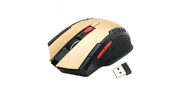 Ofertă de sezon Mouse Optic Gaming Wireless, 1600 Dpi, Culoare Gold