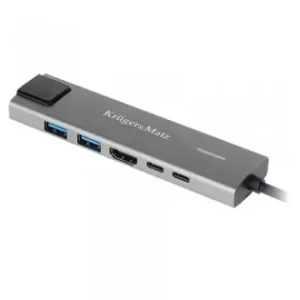 Hub Usb Tip C Hdmi/2x Usb3.0/2x Usb Tip C/rj4 Lichidare de stoc