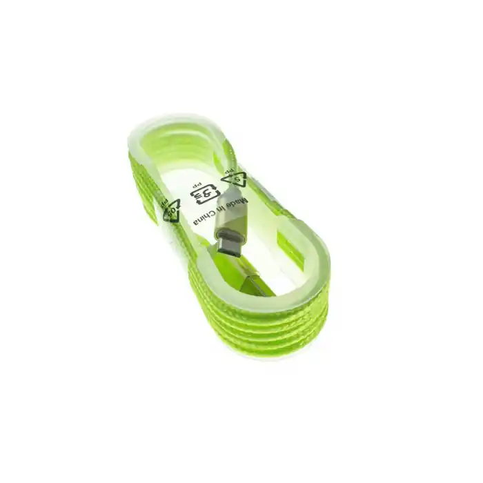 Cablu USB 2.0 la microUSB, invelis textil,130cm, verde fluorescent Reducere