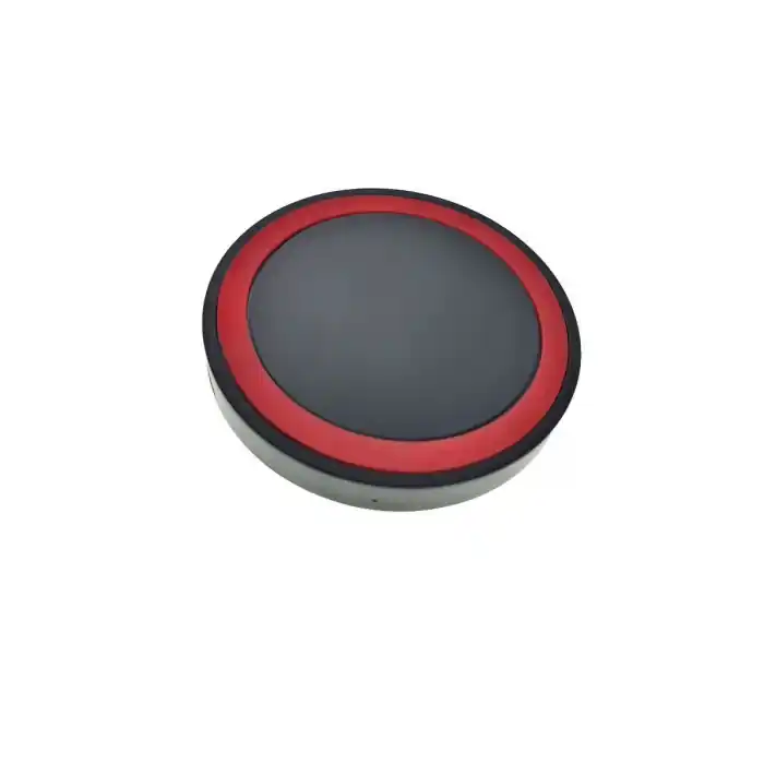 Incarcator Qi Wireless, 70x10mm, 5V 1 A, negru cu rosu Noutate