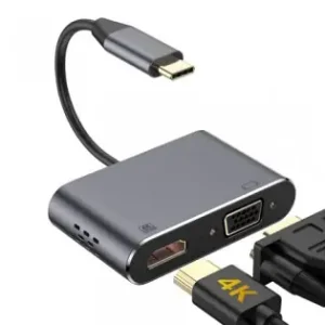 Adaptor Tip C - Hdmi 4k 30hz Si Vga (simultan Chilipir