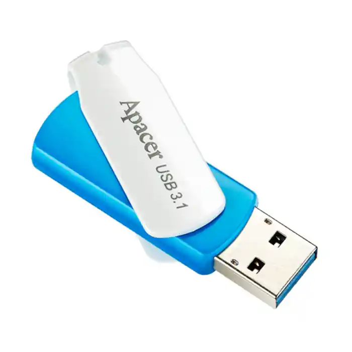 Memorie USB 3.1 Apacer 16Gb , AH357, rotativa, alb cu albastru Discount