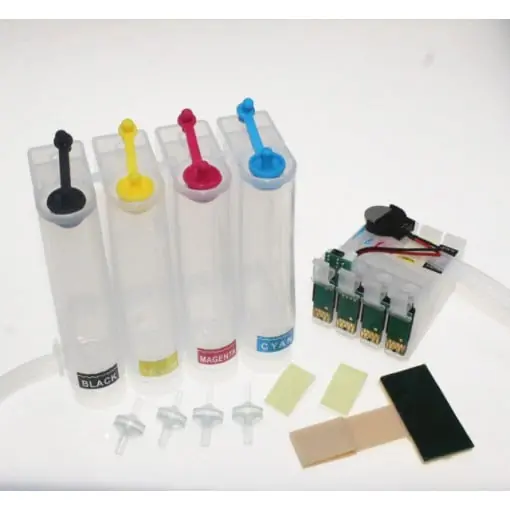Livrare expres Ciss cu cartuse reincarcabile pt EPSON 16, 16XL, chipuri resetabile T1631 T1632 T1633 T1634