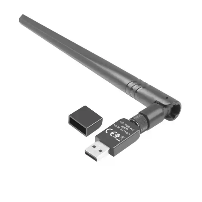 Adaptor wireless Lanberg 42157, 300 Mbps, cu antena, MIMO, USB 2.0, mini Ultima șansă