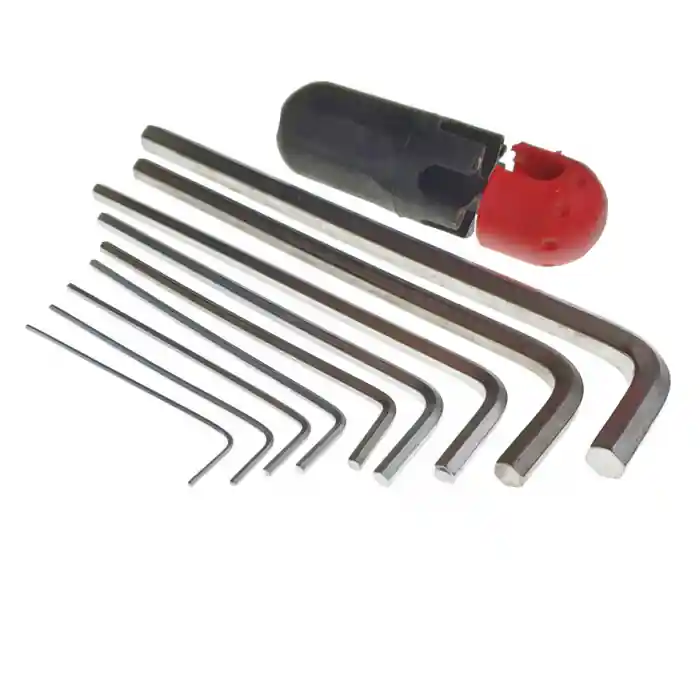 Premium Set 9 chei hexagonale ''Allen'' tip imbus, cu maner, 1.5 / 2 / 2.5 / 3 / 4 / 5 / 6 / 8 / 10 mm, lungime 80 - 210 mm