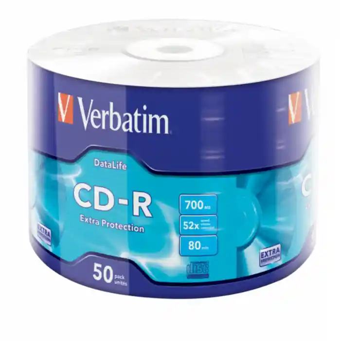 CD-R Verbatim, 700MB, 52X, 50 buc Livrare gratuită