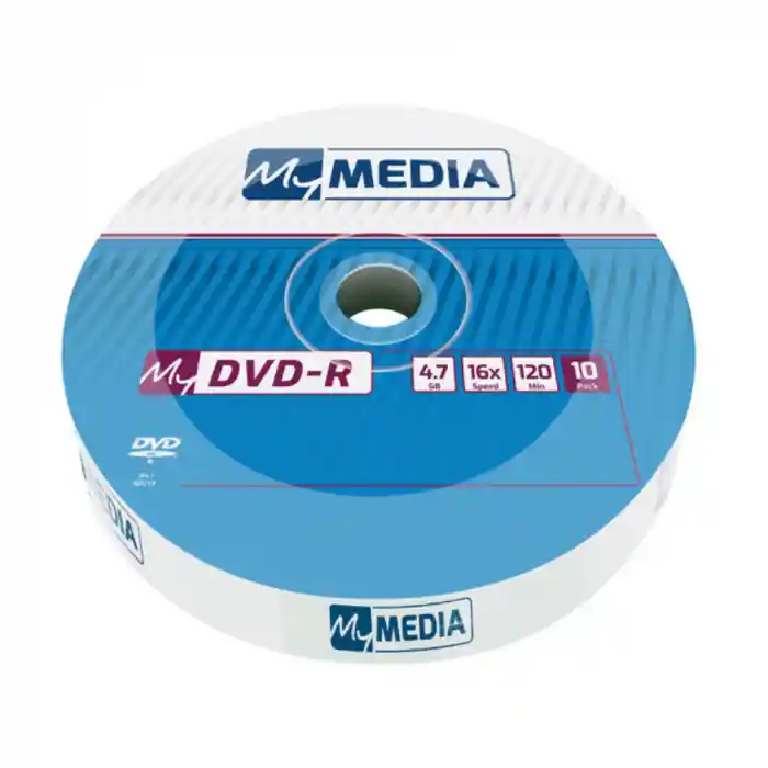 Ieftin Set 10 DVD-R 4.7 Gb, 16X, My Media 69205, 120 min, cu logo, ambalat in folie