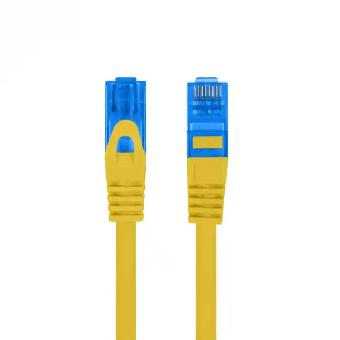 Bestseller Cablu ecranat S / FTP, Lanberg 42488, cat.6A, lungime 2m, AWG 26, 500 MHz, LSZH, mufat 2xRJ45, ethernet, galben