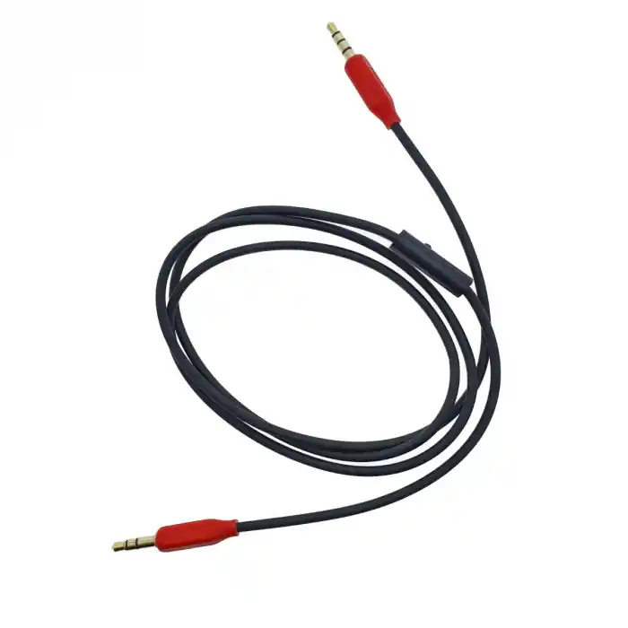 Cablu audio stereo cu microfon, lungime 1 m, Hoco UPA12 AUX, conectori jack 3.5mm tata cu 4 pini si 3 pini, negru Preferatul clienților