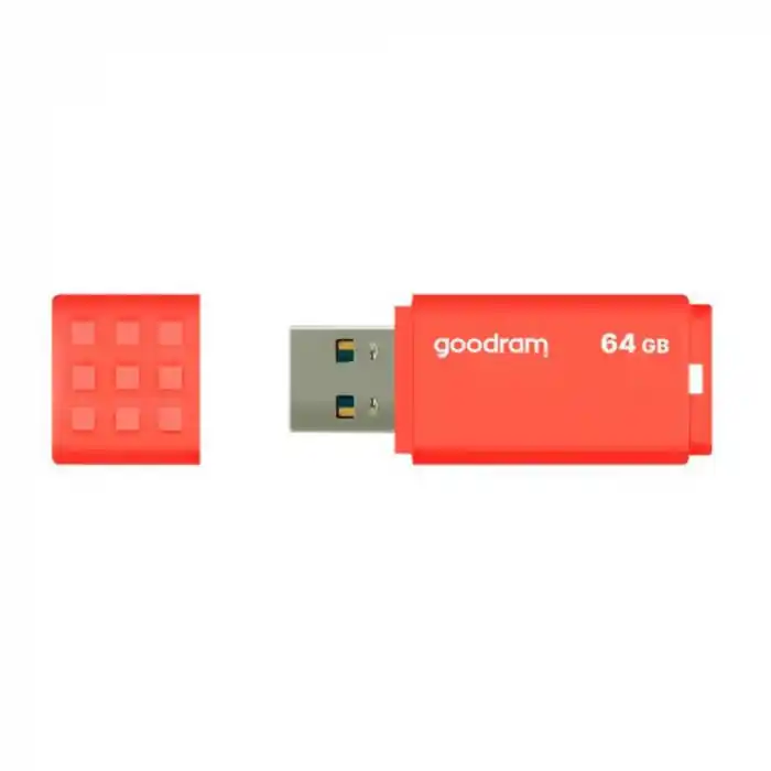 Ofertă de sezon Stick memorie Goodram UME3, 64GB, USB 3.0, Portocaliu