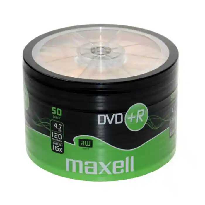 Calitate înaltă DVD+R, 4.7Gb, 16X, Maxell, set 50 buc- 275736.40.IN