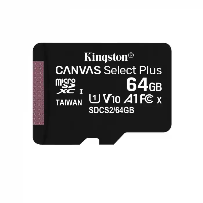 Ofertă exclusivă Card de memorie MicroSD, Kingston Canvas Select Plus, 64GB, UHS-I, 100MB/s, fara adaptor SD