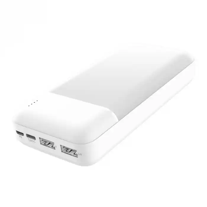 Baterie externa, powerbank Platinet 45723, 20000 mAH li-polimer, 2 x USB, 1 x Type C, 1 x microUSB, LED, alb Ofertă exclusivă