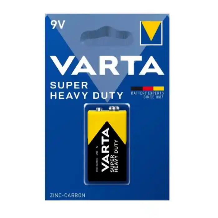 Baterie de 9V, Varta Super Heavy Duty 55642, 6F22, in blister Ofertă de sezon
