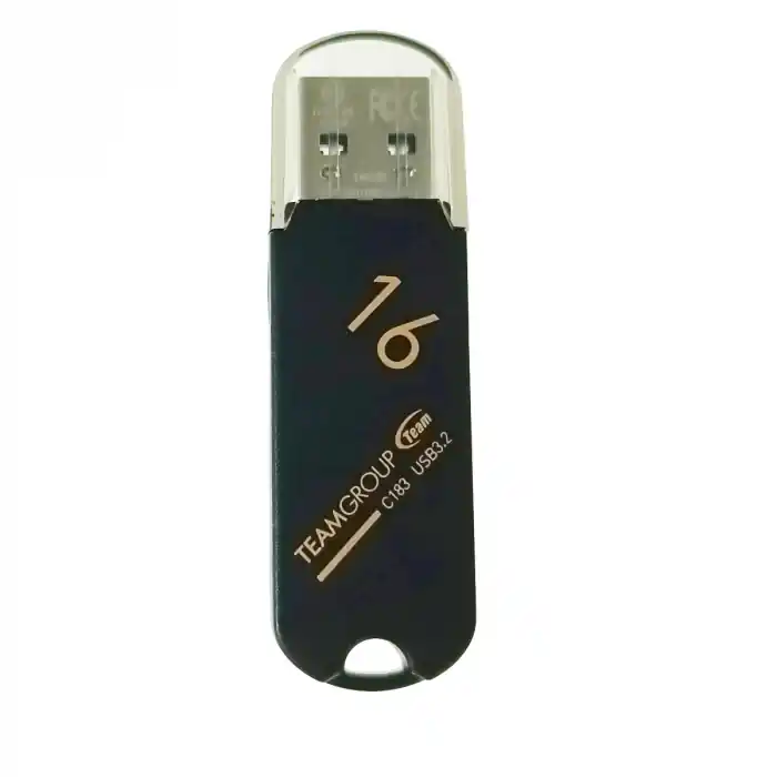 Discount Memorie USB 3.2 Gen 1, 16 Gb, TeamGroup 04260, cu capac, neagra