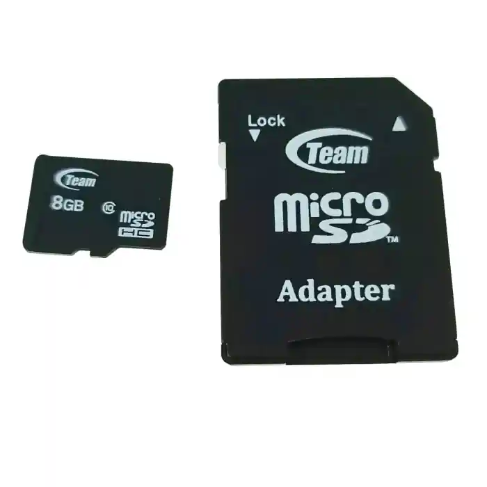 Card de memorie microSDHC 8 Gb, clasa 10 UHS-I, TeamGroup 00169, cu adaptor SD, negru Ofertă exclusivă