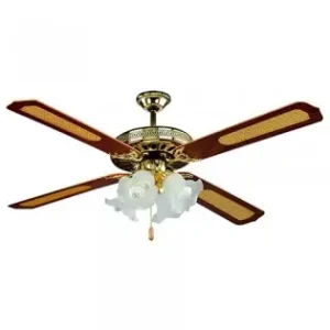 Ventilator Tip Candelabru 4 X E27 - Auriu Reducere