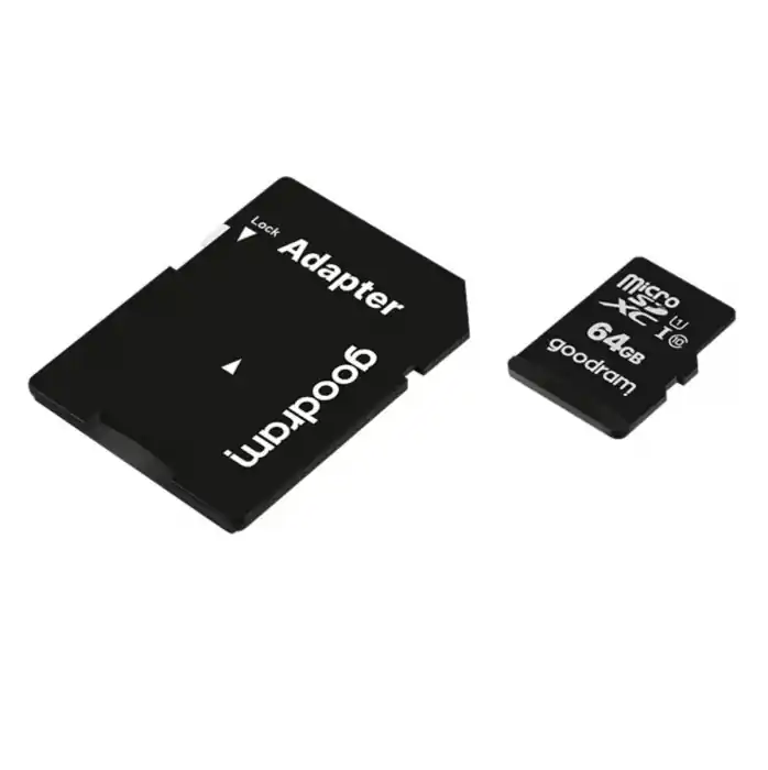 Nu rata Card de memorie microSDXC Goodram 64GB, UHS I, cls 10 + adaptor, M1AA-0640R12