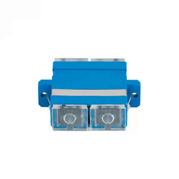 Adaptor retea fibra optica cu conectori SC/UPC, Lanberg 43367, SM DUPLEX, capace transparente, albastru Preț promoțional