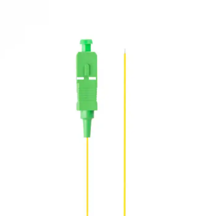 Adaptor retea fibra optica coada/Pigtail cu conector SC/APC, lungime 2m, Lanberg 43351, Easy Strip SM G657A1, galben Noutate