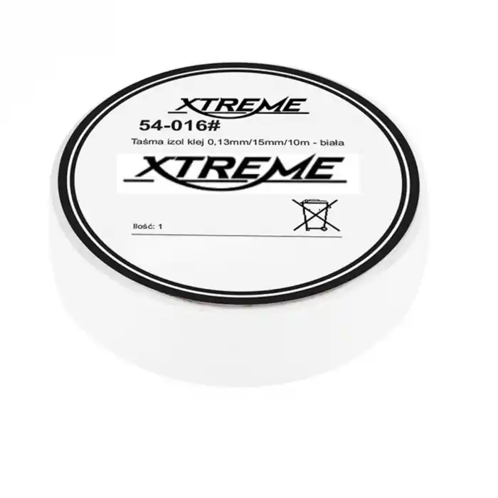 Banda izolatoare adeziva, XTREME 08192, 0.13mmx15mm, 10m lungime, PVC, alba Reducere de preț
