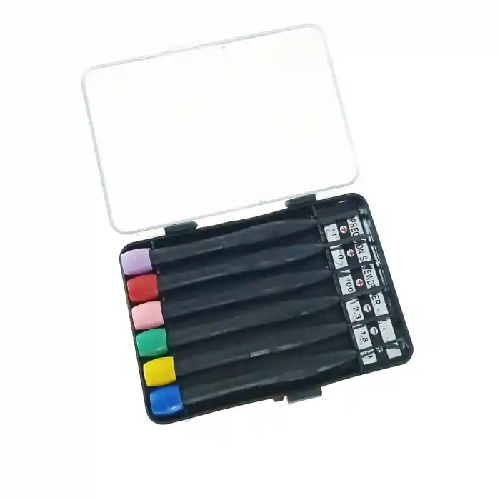 Set 6 surubelnite de precizie cu cap rotativ, Xtreme 00577, cutie depozitare, negre Ultima șansă