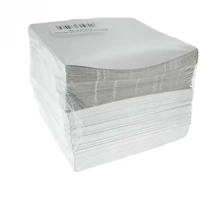 Mai ieftin Set 100 plicuri protectie CD/DVD/Blu-Ray, din carton, personalizabile, fara clapeta, Omega 67207, albe