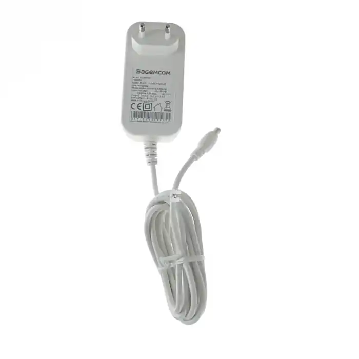 Alimentator stabilizat de 12V, 3000mA, Sagemcom MSA-C3000, cablu de 200cm si mufa tip Barrel, alb Reducere specială