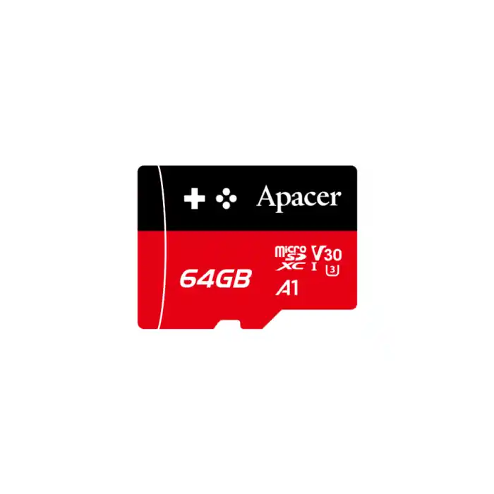 Transport gratuit Card microSDXC 64 GB, UHS-I, U3, V30, Apacer A1 Gaming, fara adaptor