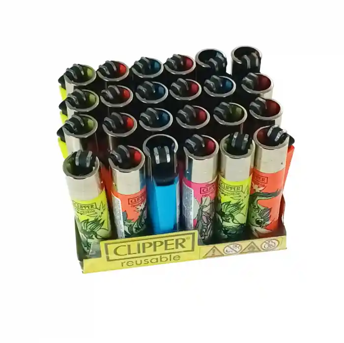 Set 24 brichete clasice Clipper, de buzunar, reincarcabile, multicolor Cel mai vândut