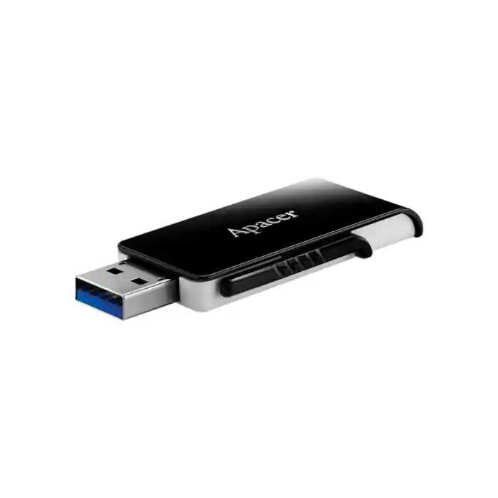 Memorie USB 3.2 Apacer 64GB, AH350, retractabila, neagra cu alb Calitate înaltă