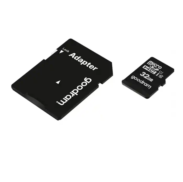 Preț redus Card de memorie microSDHC Goodram 32GB,UHS I,cls 10 + adaptor, M1AA-0320R12