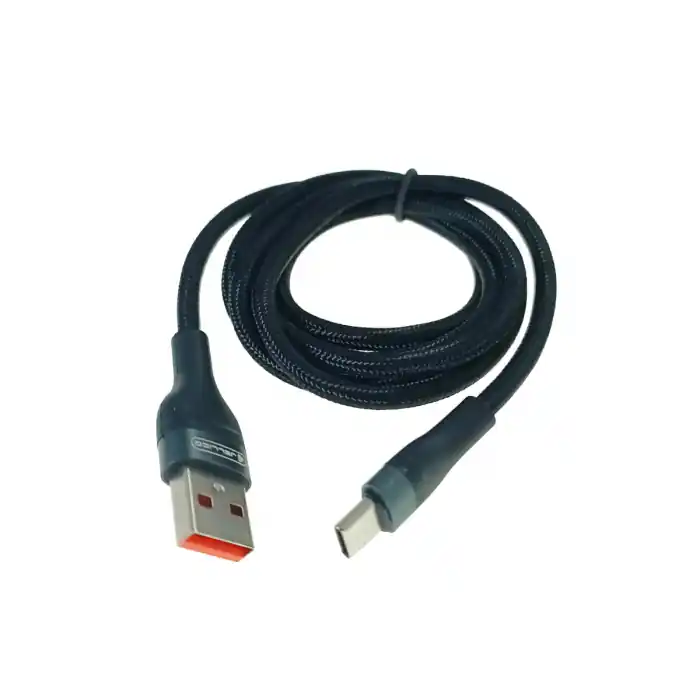 Cablu prevazut cu conectori USB tata si USB tip C, Jellico B16, 3.1A, lungime 1m, Negru Ultima șansă